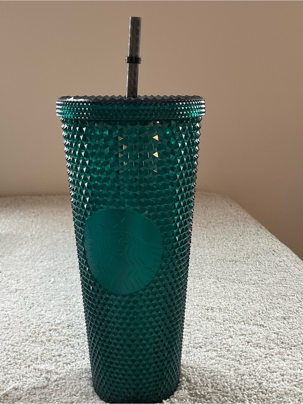 Starbucks 2021 China Christmas Green Glitter Diamond Studded 24oz Cup Tumbler